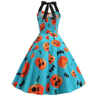 X3323 cross-border Halloween new retro womens sexy hanging neck wrapped chest elastic waist pumpkin grimace big swing skirt Lake
X3323 cross-border Halloween new retro womens sexy hanging neck wrapped chest elastic waist pumpkin grimace big swing skirt Lake