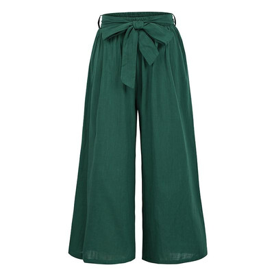 New Women Summer Casual Loose Wide Leg Pants Elastic Waist Trousers Cotton Long Pants BlackBrownDark Green
New Women Summer Casual Loose Wide Leg Pants Elastic Waist Trousers Cotton Long Pants BlackBrownDark Green