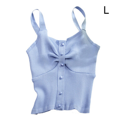 Fashion Temperament Camisole V-neck Knit Solid Color Sling Back Button Decoration Sexy Womens Camisole
Fashion Temperament Camisole V-neck Knit Solid Color Sling Back Button Decoration Sexy Womens Camisole