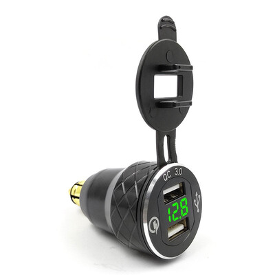 Aluminum Alloy Quick Charge 30 Dual USB charger for BMW Motorcycle Triumph Tiger Ducati Voltmeter QC30 DIN Hella Socket to USB
Aluminum Alloy Quick Charge 30 Dual USB charger for BMW Motorcycle Triumph Tiger Ducati Voltmeter QC30 DIN Hella Socket to USB