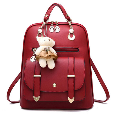 Lovely Girls Leather School Backpack Women Shoulder Bag Travel Satchel Handbag Back To School Gift Random Style Bear Pendant
Lovely Girls Leather School Backpack Women Shoulder Bag Travel Satchel Handbag Back To School Gift Random Style Bear Pendant