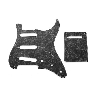 SSS Electric Guitar Pickguard Set with Back Plate Screws Pick Guard for American ST Style Guitars White Pearl
SSS Electric Guitar Pickguard Set with Back Plate Screws Pick Guard for American ST Style Guitars White Pearl