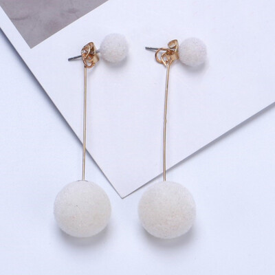 Fashion 1 Pair Women Ball Double-Sided Earrings Hairy Fluffy Ball Long Earrings Long Dangle Jewelry Charm
Fashion 1 Pair Women Ball Double-Sided Earrings Hairy Fluffy Ball Long Earrings Long Dangle Jewelry Charm