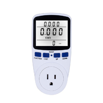 LCD Display Electricity Usage Power Meter Socket Energy Watt Volt Amps Wattage KWH Consumption Analyzer Monitor Outlet--with Backl
LCD Display Electricity Usage Power Meter Socket Energy Watt Volt Amps Wattage KWH Consumption Analyzer Monitor Outlet--with Backl