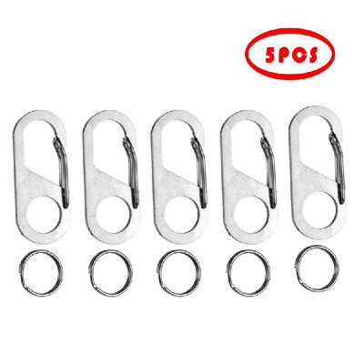 5PCS DS8 Shape Buckle Portable Outdoor Stainless Steel Mini Hook Keychain Key Ring Tool
5PCS DS8 Shape Buckle Portable Outdoor Stainless Steel Mini Hook Keychain Key Ring Tool