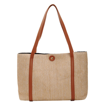 Women Weaving Tote Shoulder Bags Ladies Casual Handbag Hasp Pure Color Shopping Bag High Capacity Totes Bolsas YJ
Women Weaving Tote Shoulder Bags Ladies Casual Handbag Hasp Pure Color Shopping Bag High Capacity Totes Bolsas YJ