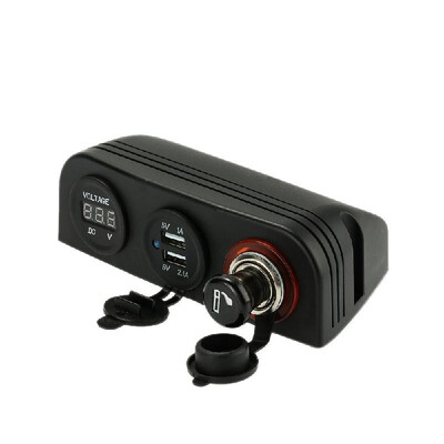 LED Voltmeter Meter Dual USB 5V21A 5V1A socket Mental Cigarette Lighter Power Socket with Cigarette Lighter 3 Hole Tent B
LED Voltmeter Meter Dual USB 5V21A 5V1A socket Mental Cigarette Lighter Power Socket with Cigarette Lighter 3 Hole Tent B
