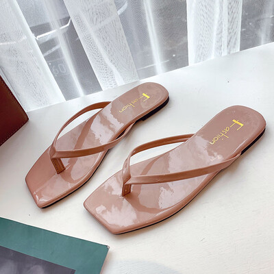 Herringbone slippers for women wearing semi-flat-bottomed sandy beach sandwich with toe sandwiches in summer
Herringbone slippers for women wearing semi-flat-bottomed sandy beach sandwich with toe sandwiches in summer