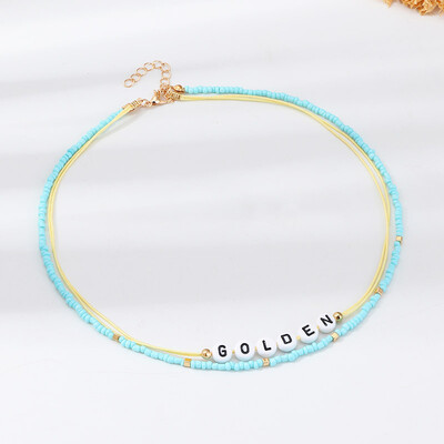 Fashion Tiny Dainty Initial Metal Letter Choker Beads Necklace for Women Pendant Collar Jewelry Gift
Fashion Tiny Dainty Initial Metal Letter Choker Beads Necklace for Women Pendant Collar Jewelry Gift