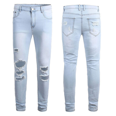 Gobestart Mens New Fashion Personality Ripped Slim Fit Zipper Stretch Denim Trousers
Gobestart Mens New Fashion Personality Ripped Slim Fit Zipper Stretch Denim Trousers