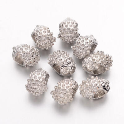 Tibetan Style Alloy European Beads Large Hole Hedgehog Beads Nickel Free & Lead Free Platinum 14x10x8mm
Tibetan Style Alloy European Beads Large Hole Hedgehog Beads Nickel Free & Lead Free Platinum 14x10x8mm