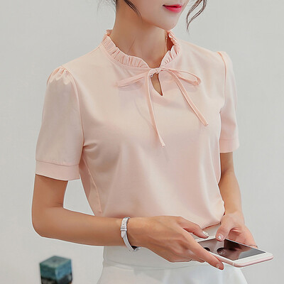 Starmoon Women Summer Work Office Short Sleeve Bow Tie Solid Chiffon Blouse Tee Shirt Top
Starmoon Women Summer Work Office Short Sleeve Bow Tie Solid Chiffon Blouse Tee Shirt Top