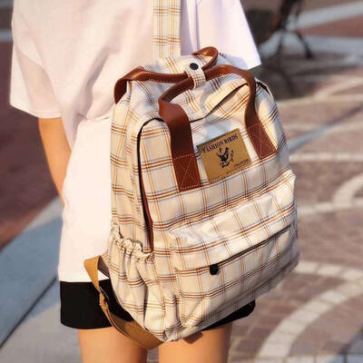 Plaid Backpack Casual Travel Bag With Light Weight Large Capacity For Women - 14 Inches
Plaid Backpack Casual Travel Bag With Light Weight Large Capacity For Women - 14 Inches
