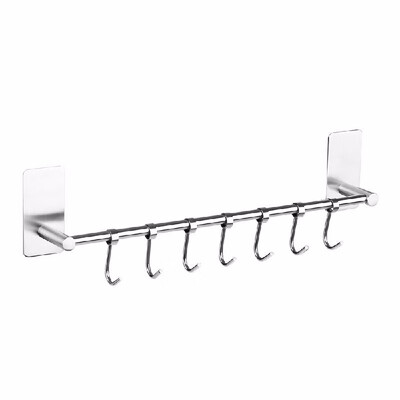 Wall-mounted Sticky Hook Rack 304 Stainless Steel Self-adhesive Hook Hanger Storage Organizer Multi-purpose for Kitchen Bathroom w
Wall-mounted Sticky Hook Rack 304 Stainless Steel Self-adhesive Hook Hanger Storage Organizer Multi-purpose for Kitchen Bathroom w