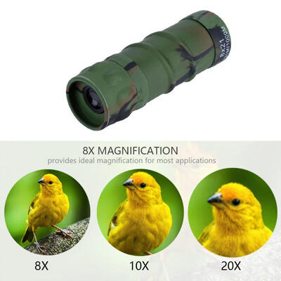 Greensen 8x21 Outdoor Mini Pocket Monocular Telescope 8 Times Zooming for Camping Hunting Concerts
Greensen 8x21 Outdoor Mini Pocket Monocular Telescope 8 Times Zooming for Camping Hunting Concerts