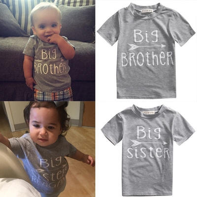 NEW Fashion Baby Kids Girls Boy Short Sleeve Cotton T-shirts Top Letter print Brother Sister
NEW Fashion Baby Kids Girls Boy Short Sleeve Cotton T-shirts Top Letter print Brother Sister