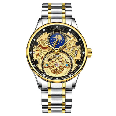 TEVISE T820A Business Men Automatic Mechanical Watch Moon Phase Time Display Fashion Casual Stainless Steel Strap 3ATM Waterproof
TEVISE T820A Business Men Automatic Mechanical Watch Moon Phase Time Display Fashion Casual Stainless Steel Strap 3ATM Waterproof