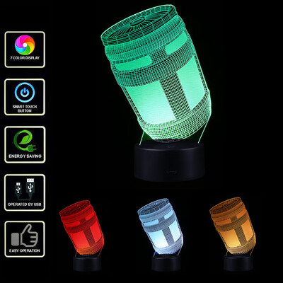 Gobestart LED 3D Illuminated Lamp Optical Illusion Desk Night Light With 7 Color Changing
Gobestart LED 3D Illuminated Lamp Optical Illusion Desk Night Light With 7 Color Changing