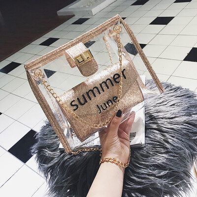 Net red bag women 2019 spring&summer new Korean jelly transparent bag chic chain mother shoulder Messenger bag
Net red bag women 2019 spring&summer new Korean jelly transparent bag chic chain mother shoulder Messenger bag