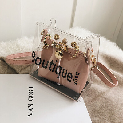 Ins net red summer transparent bag new 2019 Korean bucket bag shoulder slung jelly bag
Ins net red summer transparent bag new 2019 Korean bucket bag shoulder slung jelly bag