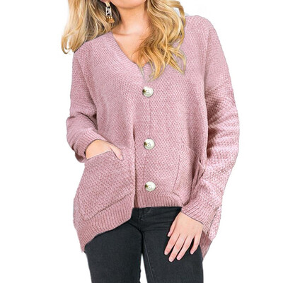 Roseonmyhand Women Casual Solid Button Knit Cardigan Sweater Outerwear Loose Pocket Coat
Roseonmyhand Women Casual Solid Button Knit Cardigan Sweater Outerwear Loose Pocket Coat