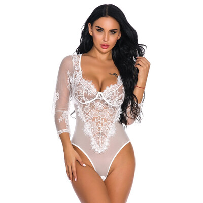 Toponeto One Piece Women Sexy Lace Teddy Lingerie Jumpsuit Long Sleeve Bodysuit Sleepwear
Toponeto One Piece Women Sexy Lace Teddy Lingerie Jumpsuit Long Sleeve Bodysuit Sleepwear