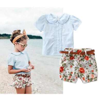 Fashion Toddler Kid Baby Girls Summer Floral Outfits Set Solid Top T-shirt Shorts Clothes
Fashion Toddler Kid Baby Girls Summer Floral Outfits Set Solid Top T-shirt Shorts Clothes