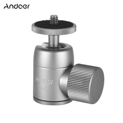 Andoer D-2 Mini Tripod Ball Head Aluminium Alloy Tripod Mount Ballhead with 14inch Srew 38inch Screw Hole 360° Rotating Panorama
Andoer D-2 Mini Tripod Ball Head Aluminium Alloy Tripod Mount Ballhead with 14inch Srew 38inch Screw Hole 360° Rotating Panorama