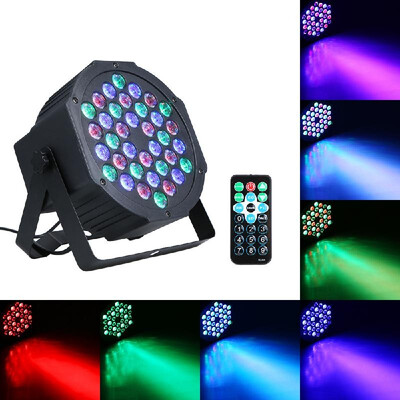 AC90-240V 24W 36 LED RGB Mini Stage Par Light Lighting Fixture with RF Remote Control Controller Supported Sound Activated Auto-r
AC90-240V 24W 36 LED RGB Mini Stage Par Light Lighting Fixture with RF Remote Control Controller Supported Sound Activated Auto-r