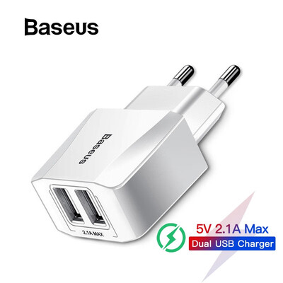 Baseus 21A Mini Dual USB Charger EU Charger Plug Travel Wall Charger Adapter For iphone Samung HuaWei Xiaomi
Baseus 21A Mini Dual USB Charger EU Charger Plug Travel Wall Charger Adapter For iphone Samung HuaWei Xiaomi