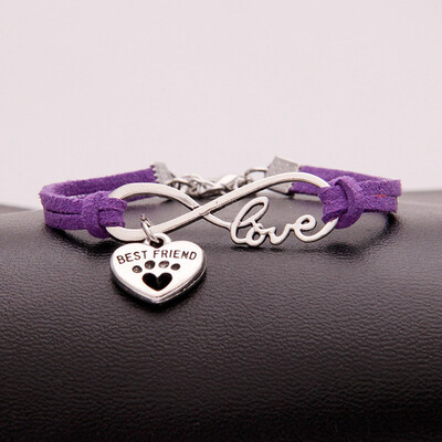 Fashion Simple Love Heart Dog Claw Pendant Weaving Bracelet Unisex Pair Hand Chain Jewelry Hot Gift
Fashion Simple Love Heart Dog Claw Pendant Weaving Bracelet Unisex Pair Hand Chain Jewelry Hot Gift