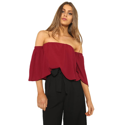 fashion Women Off Shoulder Sexy One Word Collar Ruffled Five-point Sleeve Summer Casual T-Shirt
fashion Women Off Shoulder Sexy One Word Collar Ruffled Five-point Sleeve Summer Casual T-Shirt