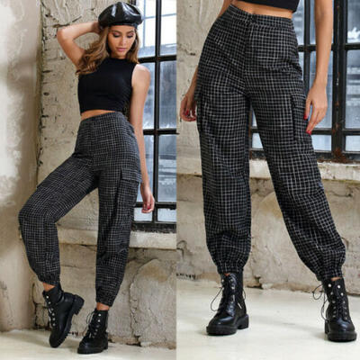 Women Vintage Loose Plaid High Waist Long Pants Cargo Trousers Sport Sweatpants
Women Vintage Loose Plaid High Waist Long Pants Cargo Trousers Sport Sweatpants