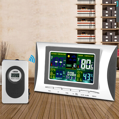 LCD Digital Weather Humidity Temp Display Alarm Snooze Clock Thermometer Hygrometer Sensor Weather Display Clock
LCD Digital Weather Humidity Temp Display Alarm Snooze Clock Thermometer Hygrometer Sensor Weather Display Clock