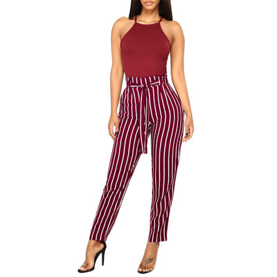 Tailored Women High Waist Harem Pants Women Bowtie Elastic Waist Stripe Casual Pants
Tailored Women High Waist Harem Pants Women Bowtie Elastic Waist Stripe Casual Pants