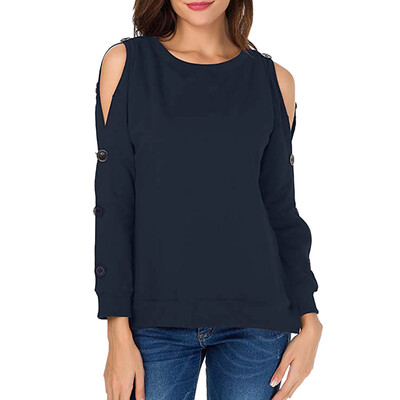 Nomeni Women Sweatshirts Pullover Cold Shoulder Long Sleeve Loose T Shirt Blouses Top
Nomeni Women Sweatshirts Pullover Cold Shoulder Long Sleeve Loose T Shirt Blouses Top