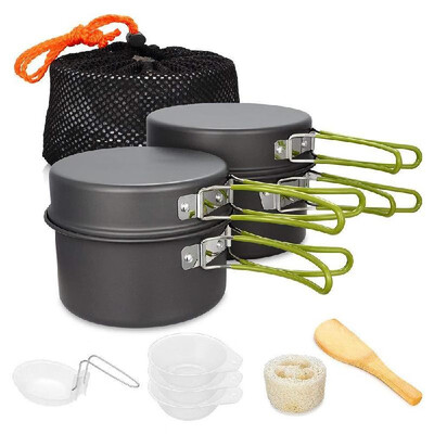Camping Cookware Set Campfire Cooking Utensils Folding Cookset Outdoor Hiking Backpacking Pot Pan Bowls Mesh Carry Bag
Camping Cookware Set Campfire Cooking Utensils Folding Cookset Outdoor Hiking Backpacking Pot Pan Bowls Mesh Carry Bag