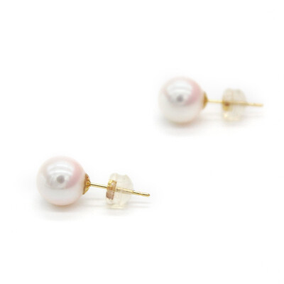 Qingtian zhenzhu 18k freshwater pearl earrings water pearl 18k gold pearl white powder 16326
Qingtian zhenzhu 18k freshwater pearl earrings water pearl 18k gold pearl white powder 16326