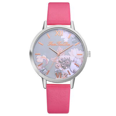 Fashion Womens Watches Printed Flower Dial Ladies Simple Quartz Wristwatch Leather Strap Clock Casual Dress Reloj Mujer
Fashion Womens Watches Printed Flower Dial Ladies Simple Quartz Wristwatch Leather Strap Clock Casual Dress Reloj Mujer