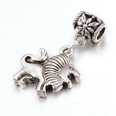 Tibetan Style Alloy European Dangle Beads Large Hole Pendants Lion Antique Silver 29mm Hole 4mm Pendant 17x175x3mm
Tibetan Style Alloy European Dangle Beads Large Hole Pendants Lion Antique Silver 29mm Hole 4mm Pendant 17x175x3mm