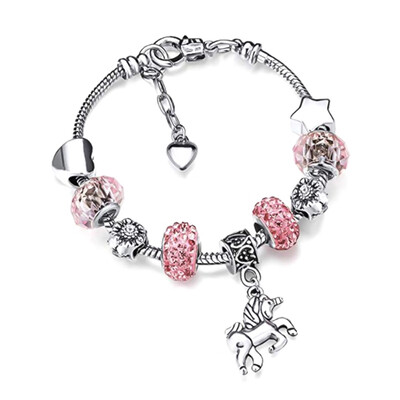 Unicorn Sparkly Crystal Bracelet Pink Unicorn Charm Bracelet Jewellery Gifts for Girls
Unicorn Sparkly Crystal Bracelet Pink Unicorn Charm Bracelet Jewellery Gifts for Girls