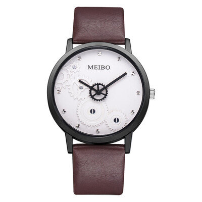 Korean fashion personality gear mirror quartz watch wish hot sale unisex PU strap watch
Korean fashion personality gear mirror quartz watch wish hot sale unisex PU strap watch