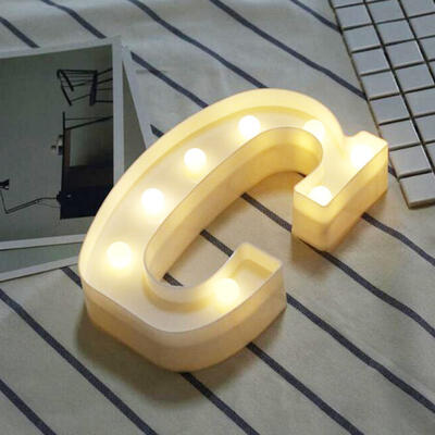DIY English Letter C LED Night Light Symbol Modeling Lamp For BirthdayWeddingMarriage Proposal Decor
DIY English Letter C LED Night Light Symbol Modeling Lamp For BirthdayWeddingMarriage Proposal Decor