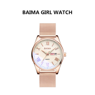 Korean fashion leisure simple belt womens watch waterproof double date student quartz watch woman
Korean fashion leisure simple belt womens watch waterproof double date student quartz watch woman