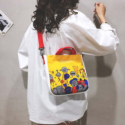 Cartoon small bag female 2019 new wave Korean version of the wild canvas bag shoulder bag Harajuku student Messenger bag
Cartoon small bag female 2019 new wave Korean version of the wild canvas bag shoulder bag Harajuku student Messenger bag