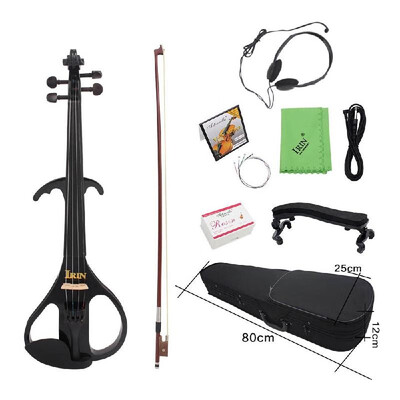 44 Full Size Electric Violin Fiddle Maple Wood Stringed Instrument Ebony Fretboard Chin Rest with 14" Connecting Cable Earphone
44 Full Size Electric Violin Fiddle Maple Wood Stringed Instrument Ebony Fretboard Chin Rest with 14" Connecting Cable Earphone