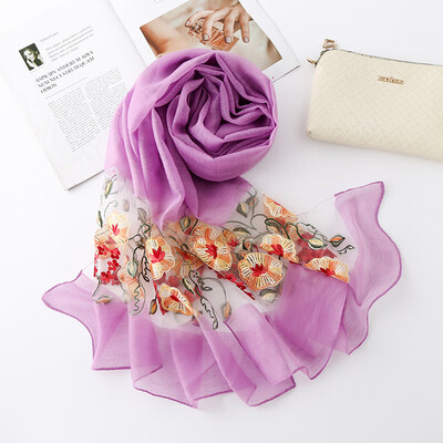 New solid color simulation silk morning glory embroidered sunscreen scarf female fashion wild flower embroidery scarf female wholesale
New solid color simulation silk morning glory embroidered sunscreen scarf female fashion wild flower embroidery scarf female wholesale