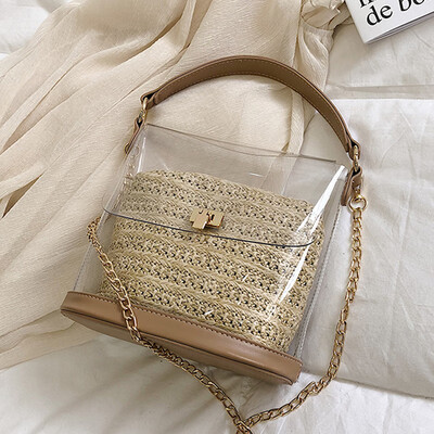Springsummer 2019 female ins Super Fire transparent woven chain mother bag Joker retro shoulder Messenger bag
Springsummer 2019 female ins Super Fire transparent woven chain mother bag Joker retro shoulder Messenger bag