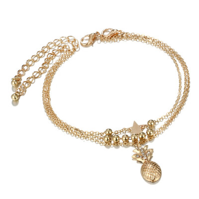 1Pcs Fashion Ankle Chain Pineapple Pendant Anklet Beaded Summer Beach Foot Jewelry Fashion Style Anklets For Women
1Pcs Fashion Ankle Chain Pineapple Pendant Anklet Beaded Summer Beach Foot Jewelry Fashion Style Anklets For Women