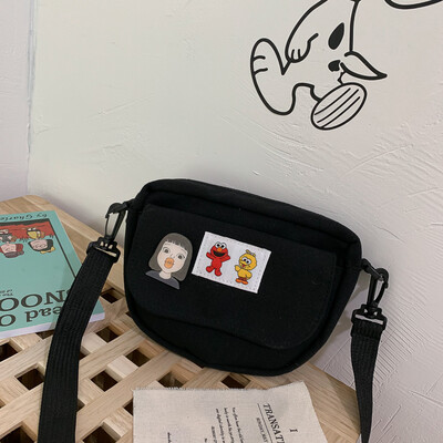 2019 new cartoon cute Sesame Street wild shoulder Messenger bag female casual fashion solid color canvas small bag
2019 new cartoon cute Sesame Street wild shoulder Messenger bag female casual fashion solid color canvas small bag